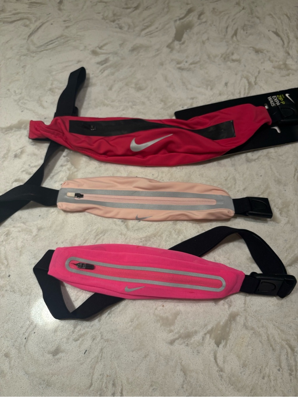 Nike Waist Packs in Bright Pink, Light Peach & Coral